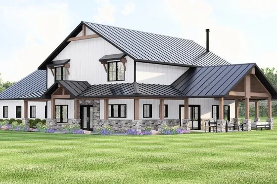 Barndominium Style House Plan - 3 Beds 3 Baths 2783 Sq/Ft