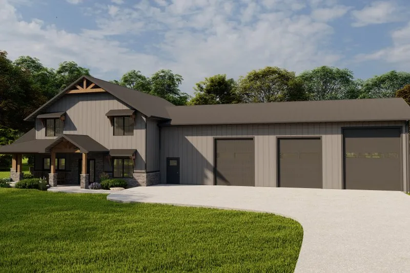 Barndominium Style House Plan - 4 Beds 3.5 Baths 2781 Sq/Ft