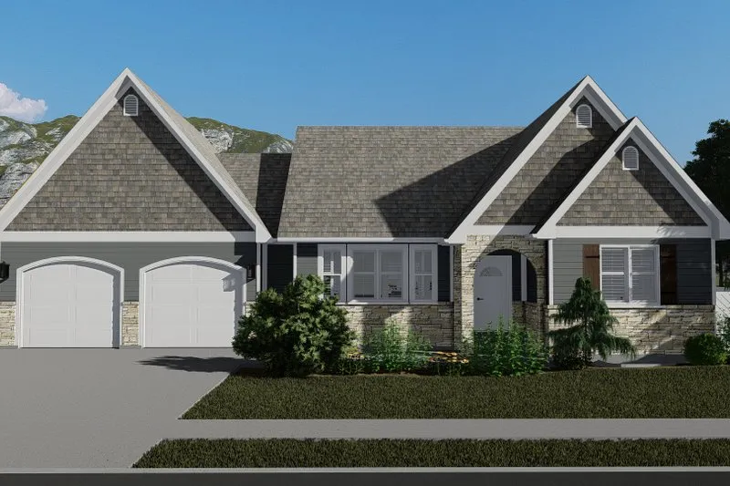 Cottage Style House Plan - 2 Beds 2 Baths 1641 Sq/Ft