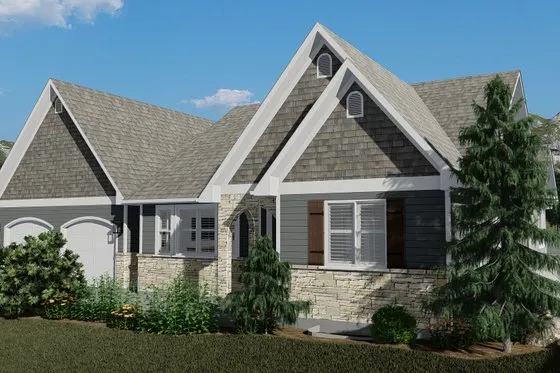Cottage Style House Plan - 2 Beds 2 Baths 1641 Sq/Ft