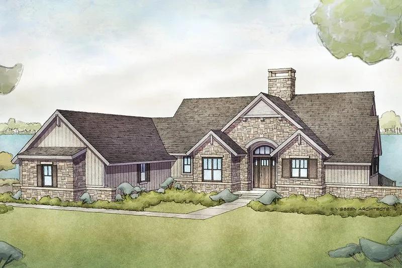 Cottage Style House Plan - 5 Beds 4 Baths 2464 Sq/Ft