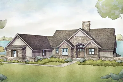Cottage Style House Plan - 5 Beds 4 Baths 2464 Sq/Ft