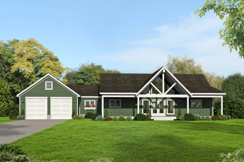 Country Style House Plan - 2 Beds 2 Baths 1650 Sq/Ft