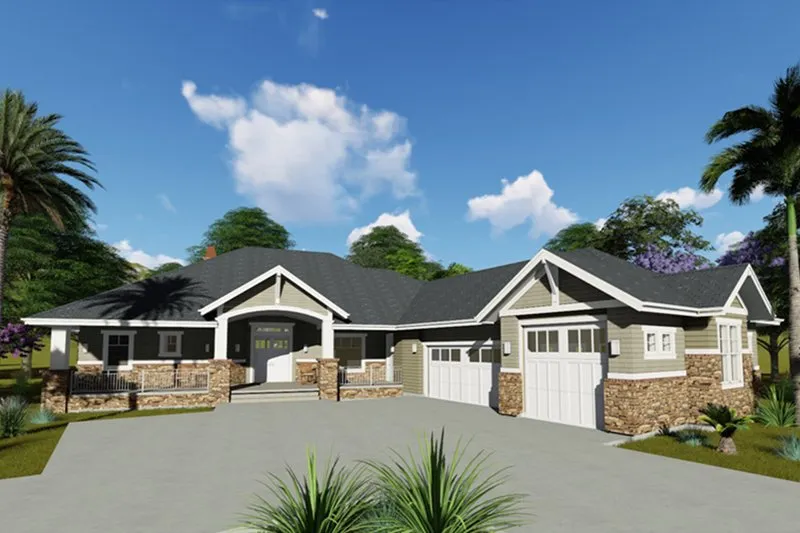 Craftsman Style House Plan - 2 Beds 2.5 Baths 2605 Sq/Ft