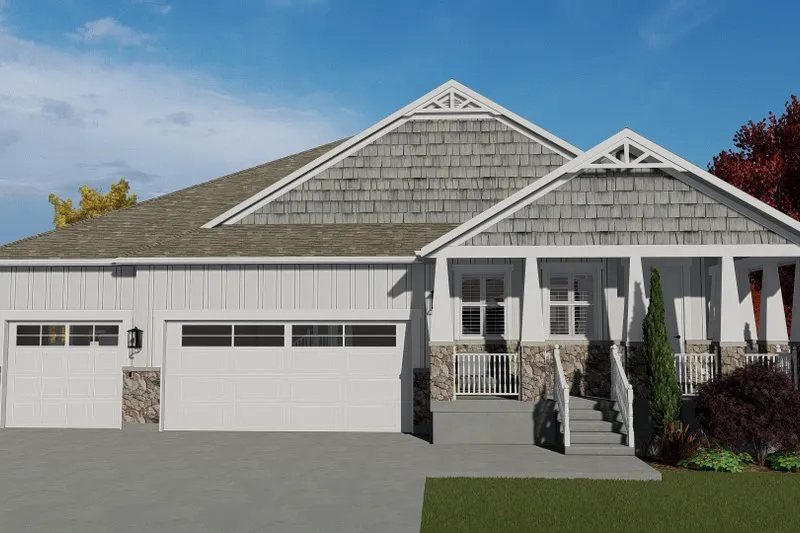 Craftsman Style House Plan - 3 Beds 2.5 Baths 2244 Sq/Ft