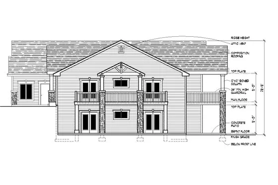 Craftsman Style House Plan - 3 Beds 2.5 Baths 2399 Sq/Ft