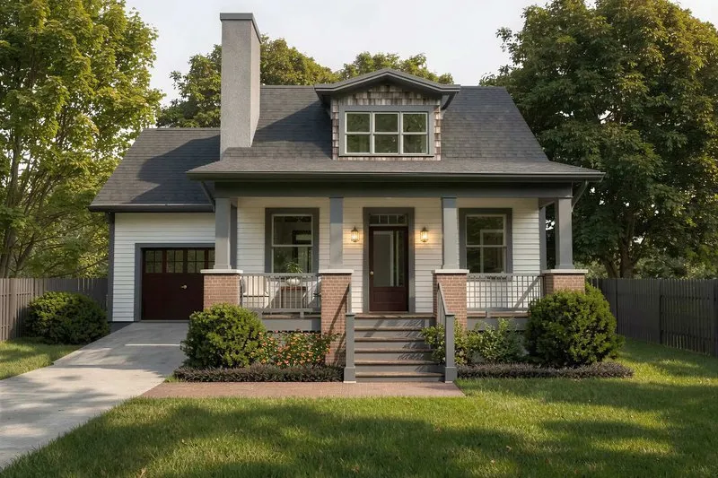Farmhouse Style House Plan - 3 Beds 2 Baths 1232 Sq/Ft