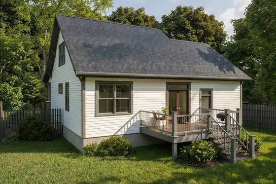 Farmhouse Style House Plan - 3 Beds 2 Baths 1232 Sq/Ft