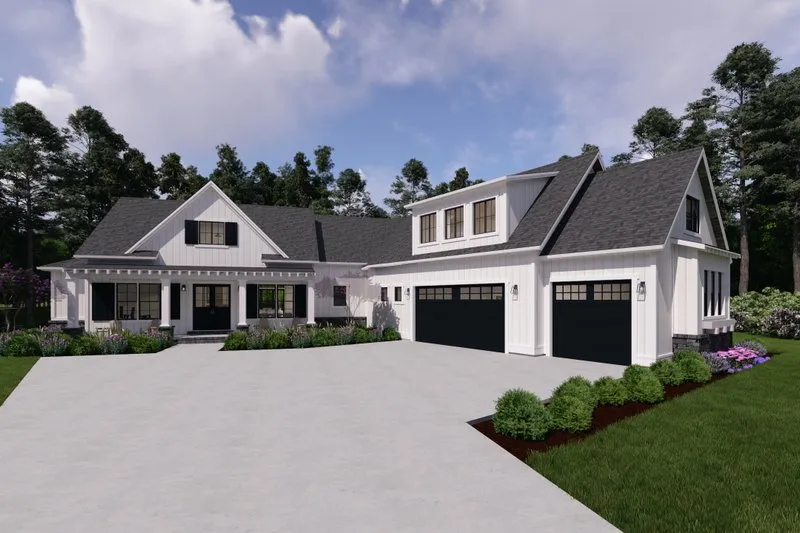 Modern Style House Plan - 3 Beds 2.5 Baths 2696 Sq/Ft
