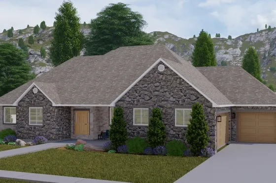 Traditional Style House Plan - 3 Beds 2.5 Baths 2282 Sq/Ft