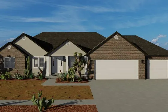 Traditional Style House Plan - 3 Beds 2 Baths 2085 Sq/Ft