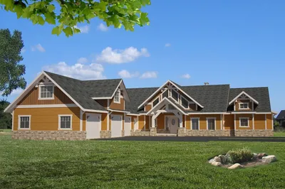 Вилла в стиле крафтсман, 493 м²